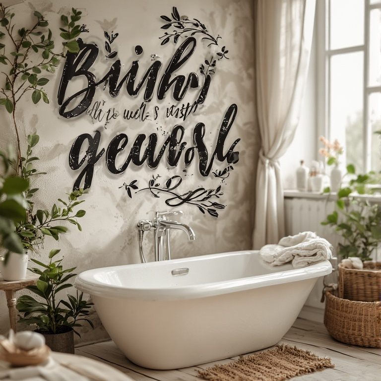 Bathroom Vinyl Lettering & Wall Quotes