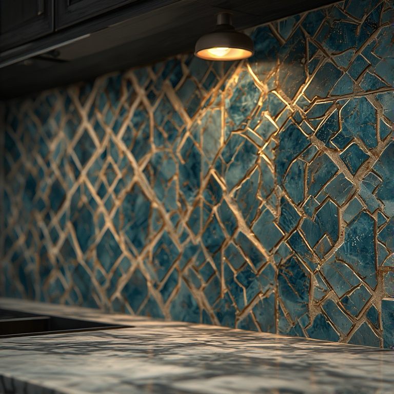 Geometric Tile Accent Wall