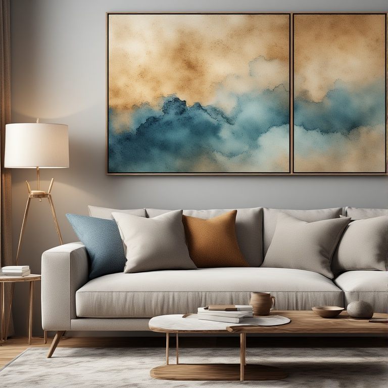 Black and White Modern Abstract Artwork