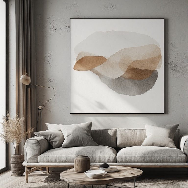 Mid Century Modern Wall Art with Geometric Patterns