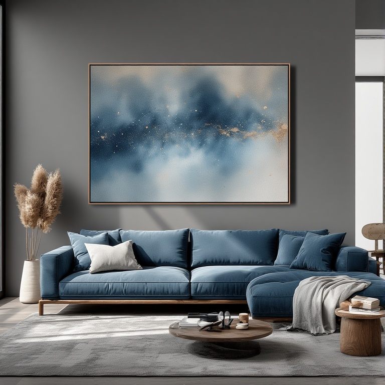 Modern Minimalist Artwork with Line Drawings