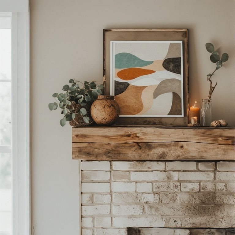 Contemporary Wall Art for Living Room With Blue Accents