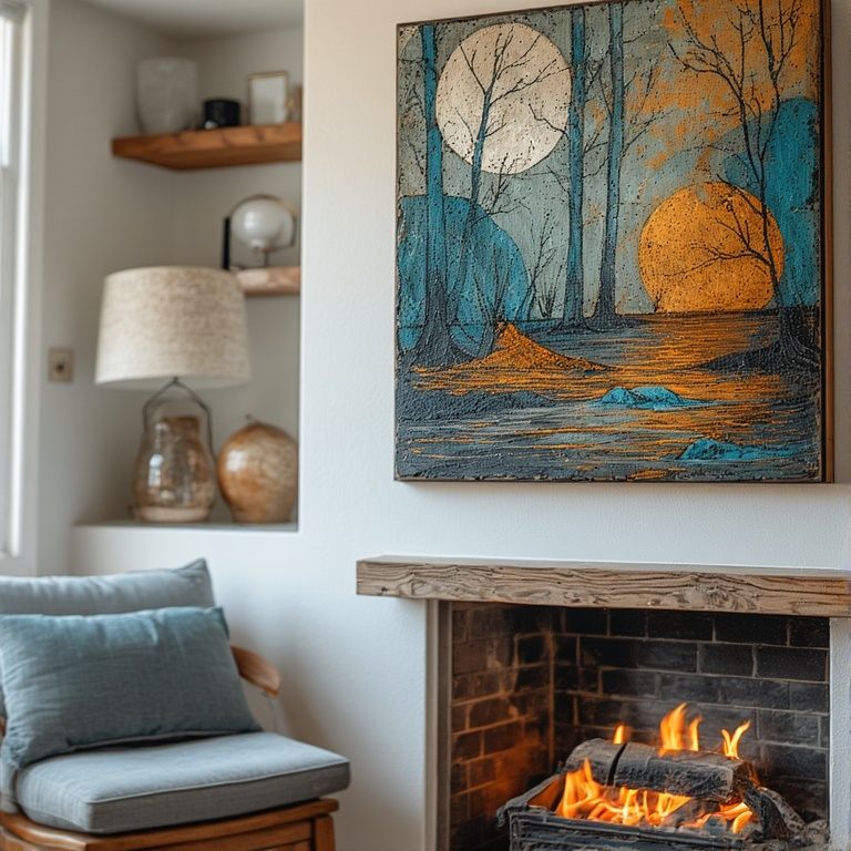 Modern Art Canvas Prints With Gold Leaf Textures