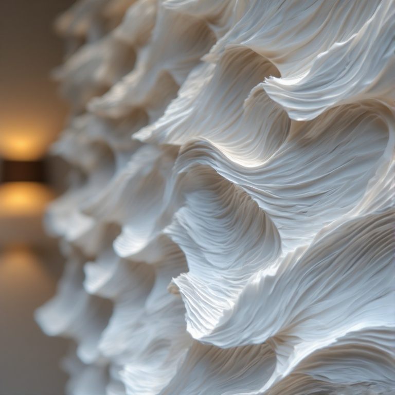 Modern 3D Wall Decor With Sculpted Resin
