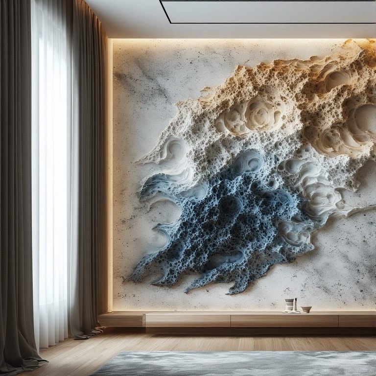 Abstract Wall Art Modern Featuring Brush-Stroke Expressionism