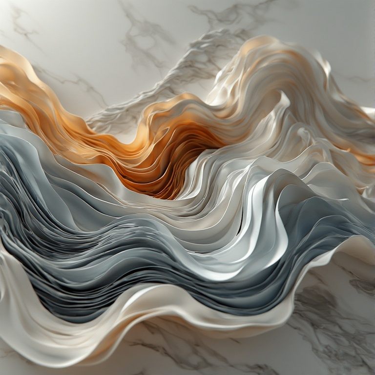 Modern Wall Decor for Living Room With Textured Brush Strokes