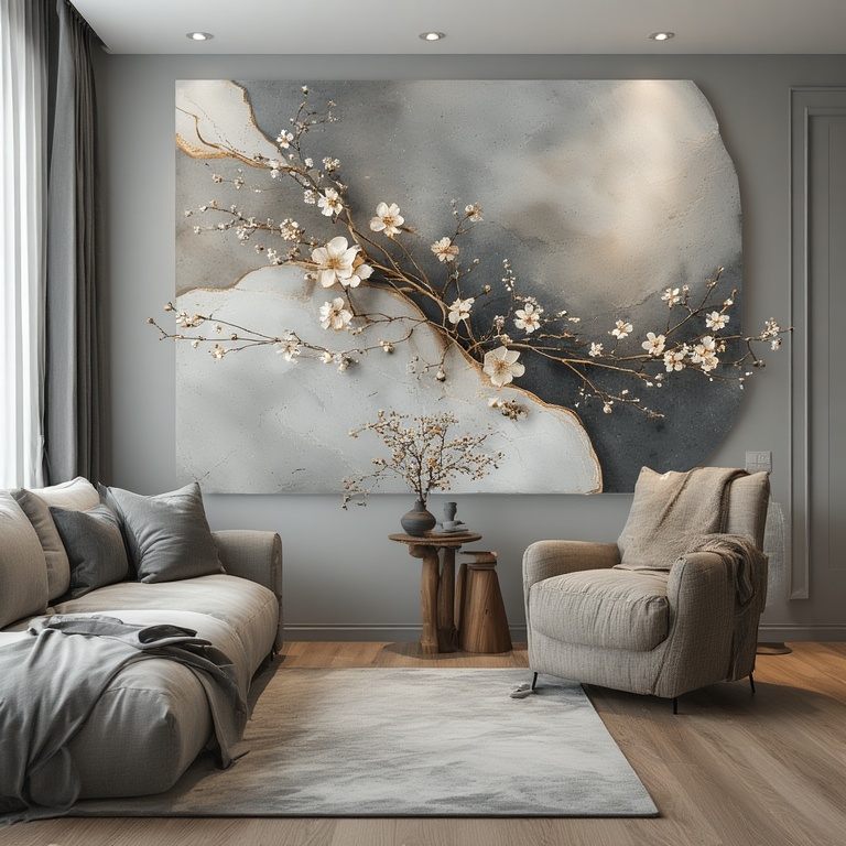 Big Wall Art for Open Concept Living Rooms