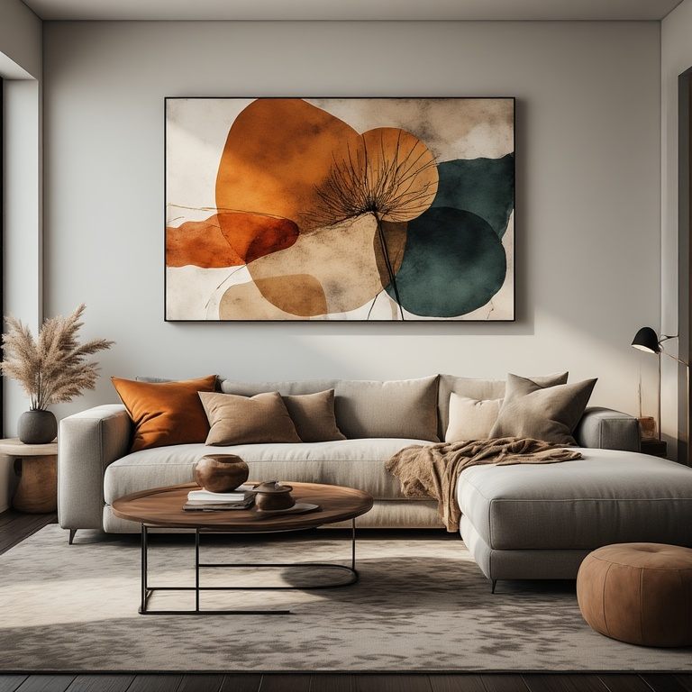 Big Wall Art With Oversized Abstract Shapes