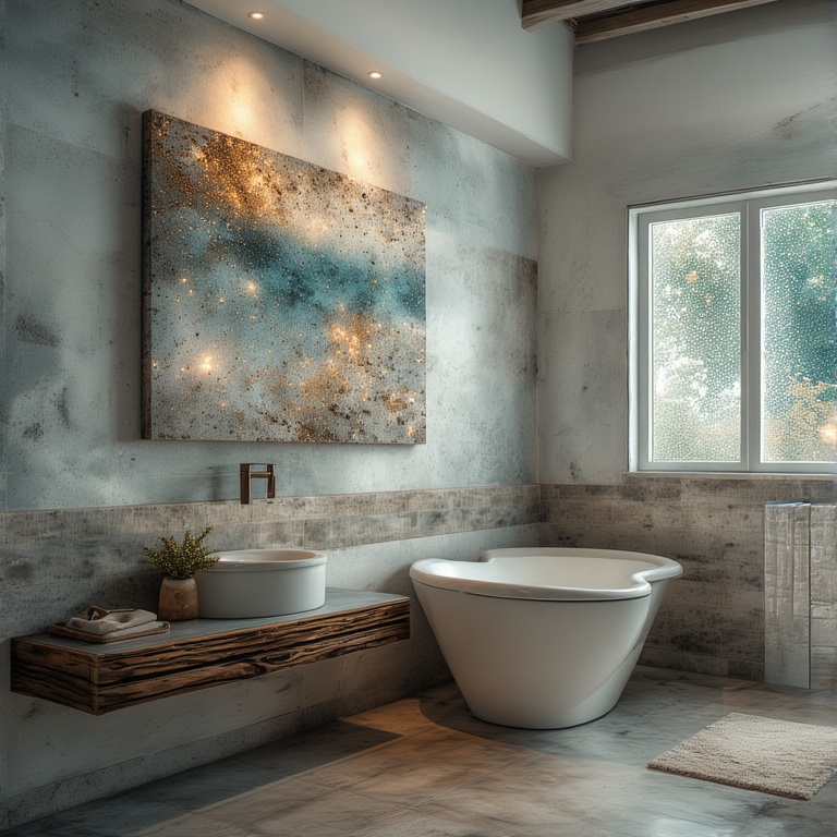 Bathroom Wall Decor with Simple Framed Prints